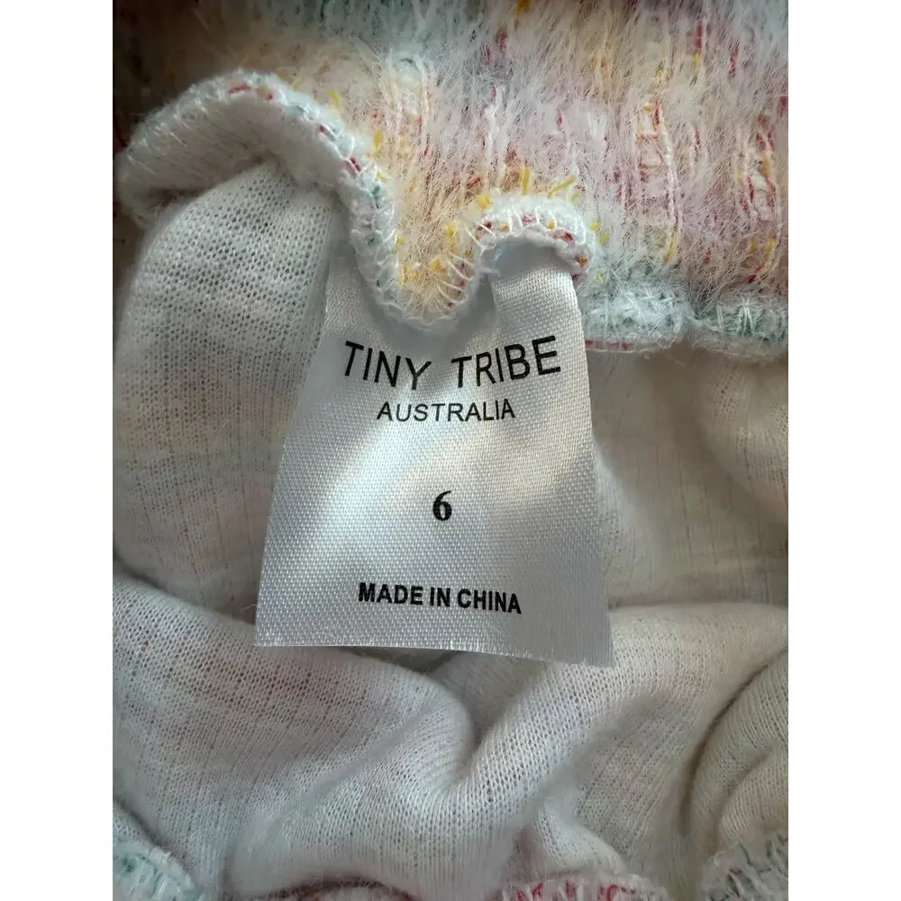 TINY TRIBE Kids' Frill Pocket Sweater Skirt Sz 6 NWT
